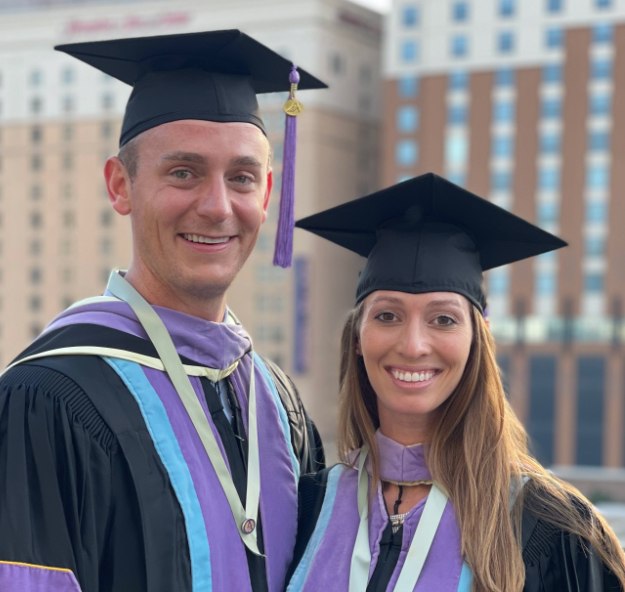 Doctor Ariel and Doctor Eric at graduation