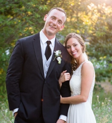 Doctors Ariel and Eric Heisser on their wedding day