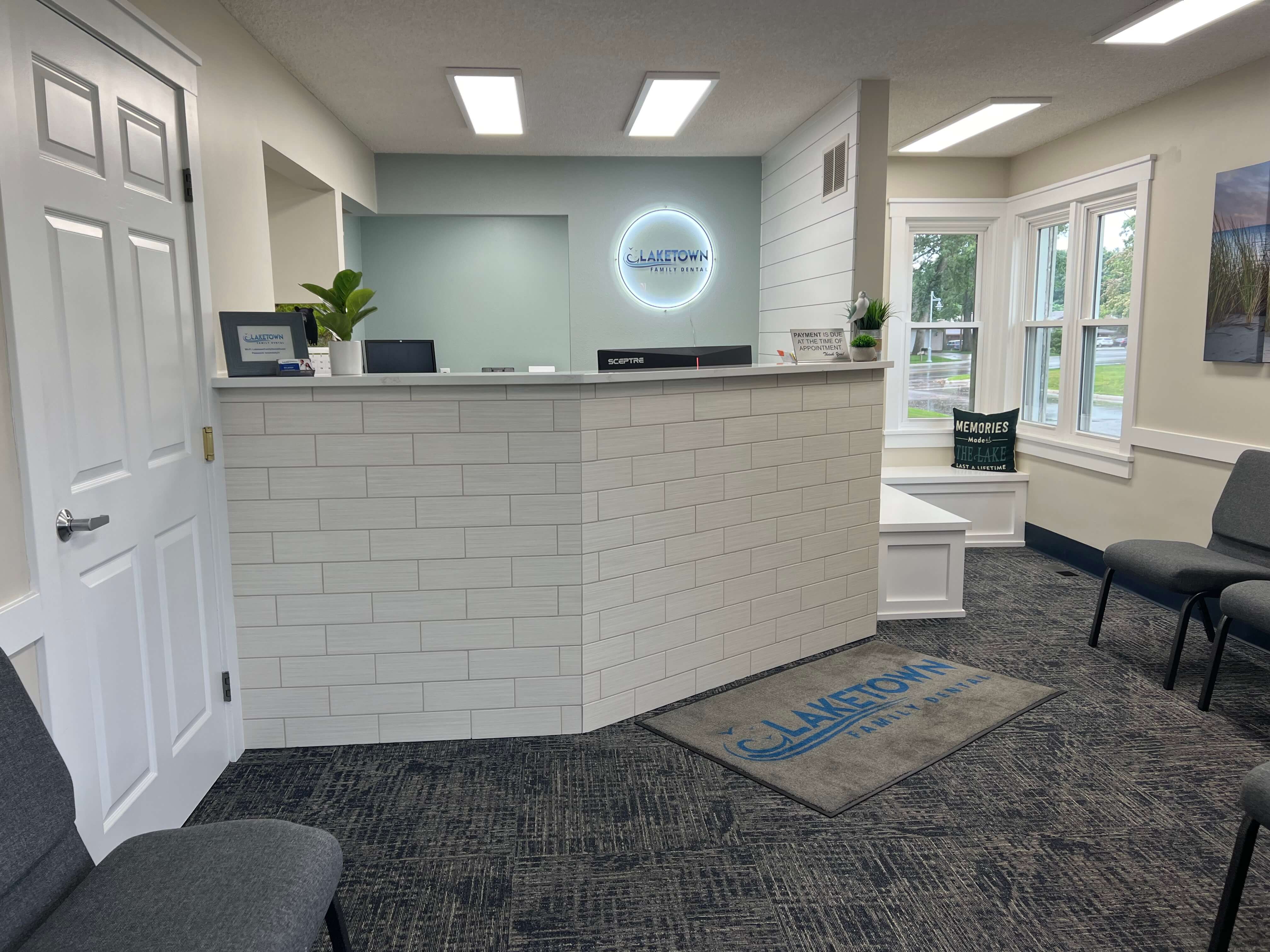 Front desk of Norton Shores Michigan dental office building