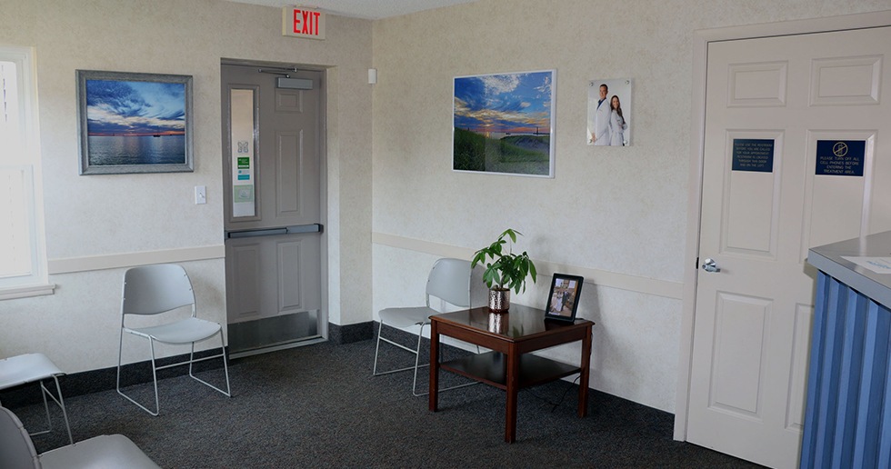 Reception area of Norton Shores Michigan dental office building
