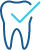 Animated tooth with checkmark indicating preventive dentistry