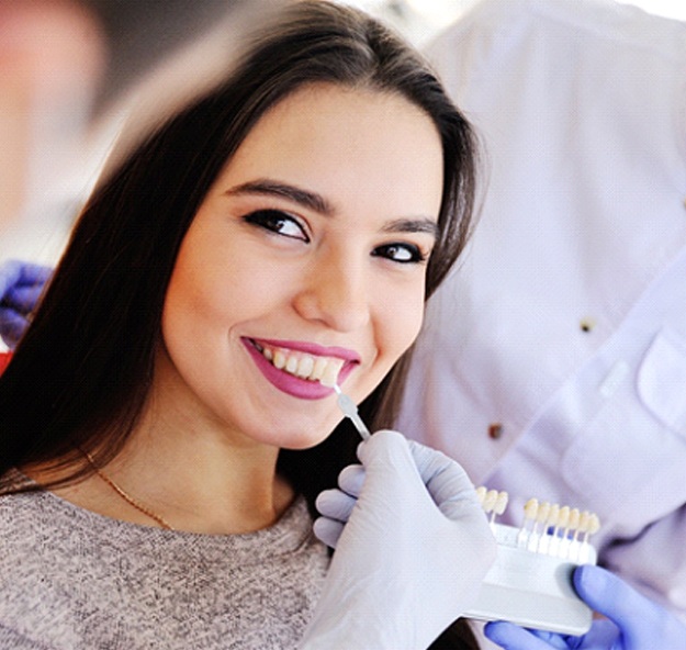 patient getting veneers in Norton Shores