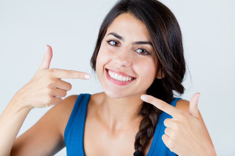 Young adult with a shining white smile